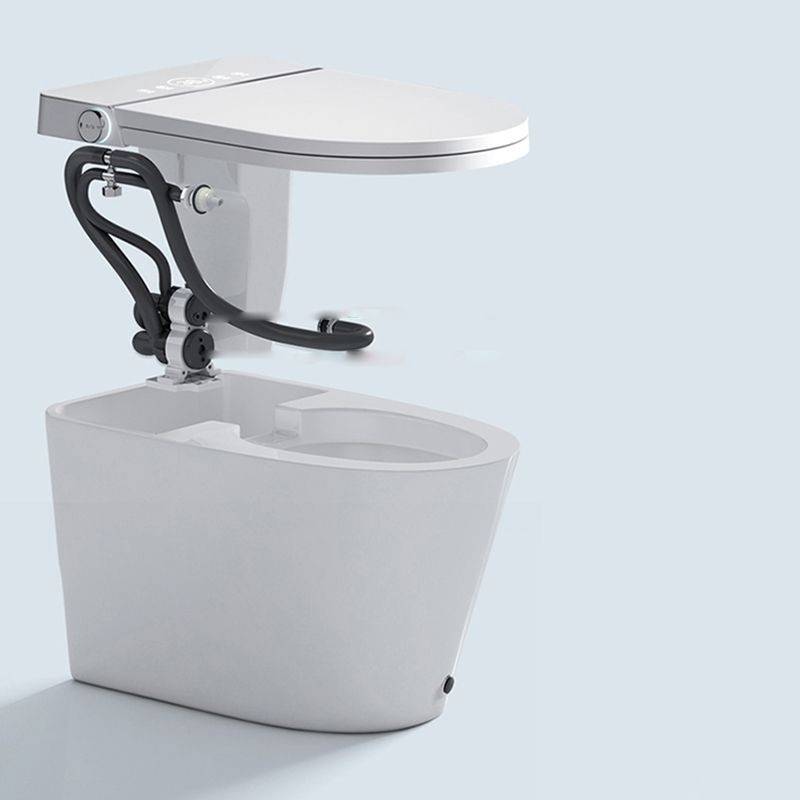 Contemporary Floor Mount Toilet Heated Seat Included Urine Toilet for Washroom