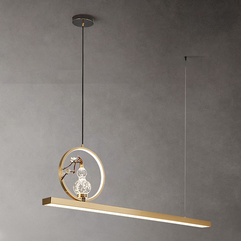 Iluminación colgante de metal de 2 luces con luces esféricas de estilo moderno con sombra acrílica