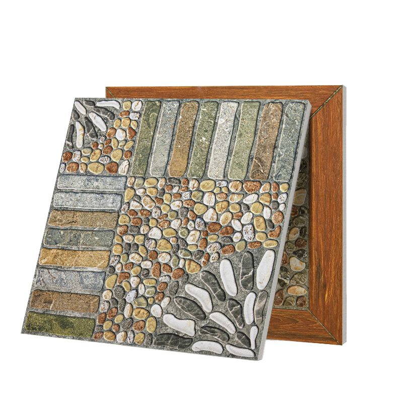 Carrelage de sol carré à bord droit, carrelage de sol design vintage pour sol extérieur