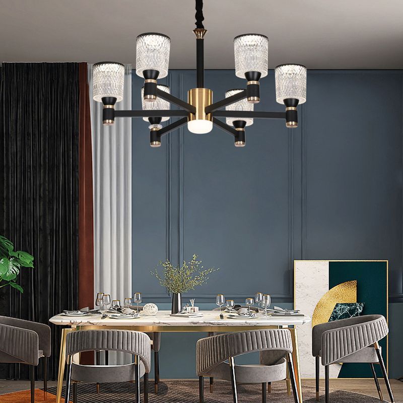 Postmodern Simplicity Cylinder Ceiling Chandelier Acrylic Hanging Light for Living Room