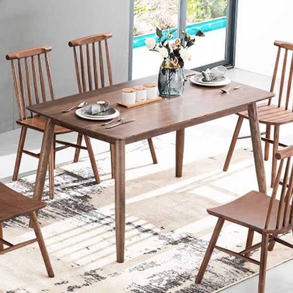 Industrial Solid Wood Standard Dining Table Rectangle Kitchen Dining Table with 4 Legs