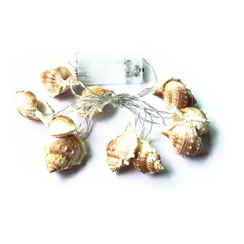 Shell Conch Fiesta Light Simplicity 20 Bulbs 9.8 Ft Long Yellow LED String Lighting with USB Charging