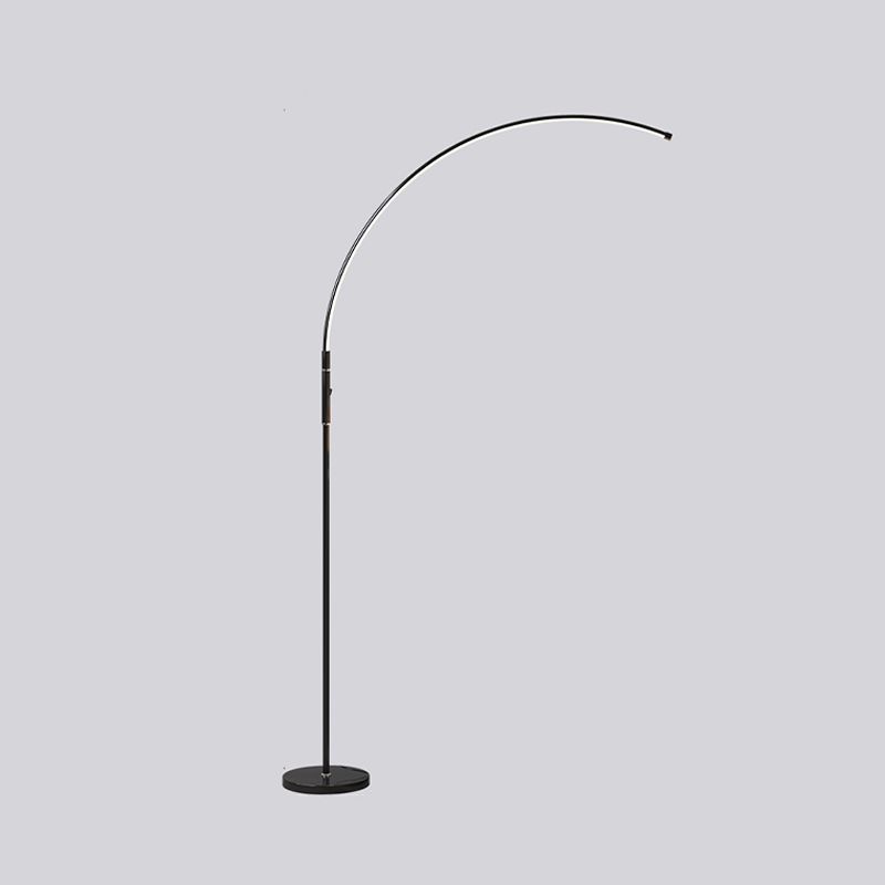 Modern Style Linear Shape Floor Lighting Metal 1 Light Floor Light for Living Room