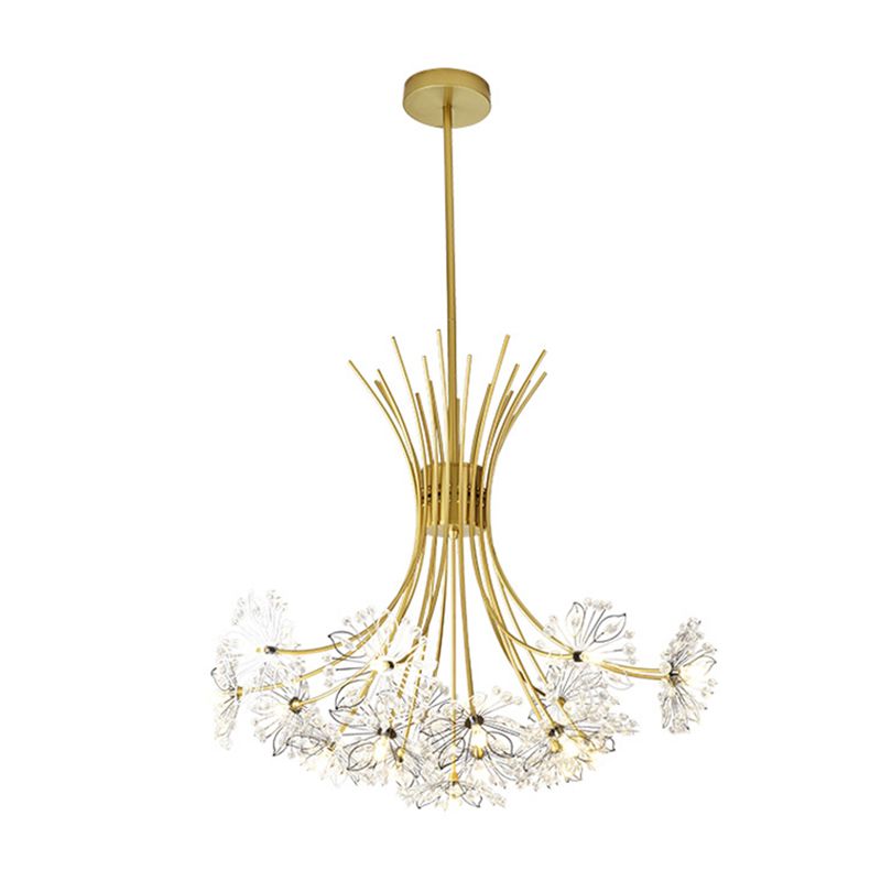 Zweige Anhänger Kronleuchter nordischer Luxusstil -Kristallhanglampe