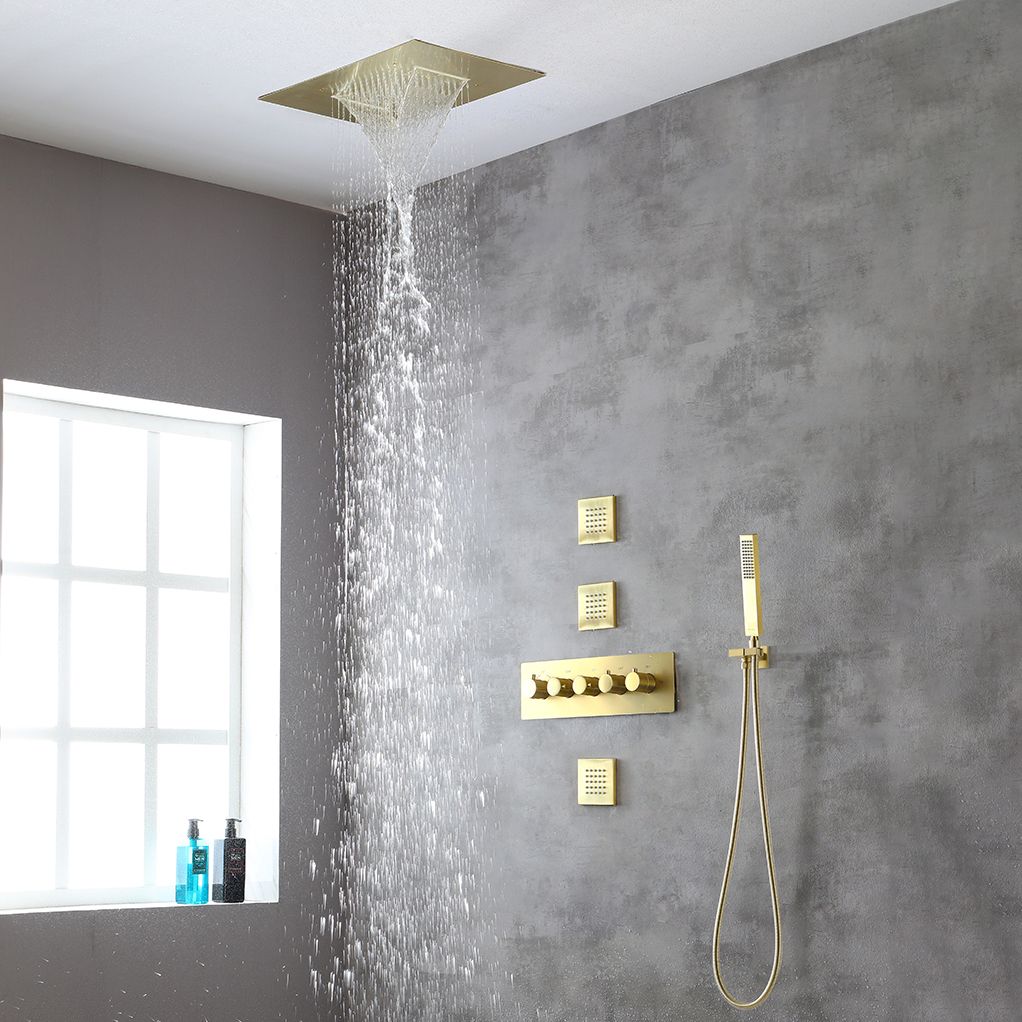 Modern Shower Trim Brass Body Jets Adjustable Shower Head Shower System