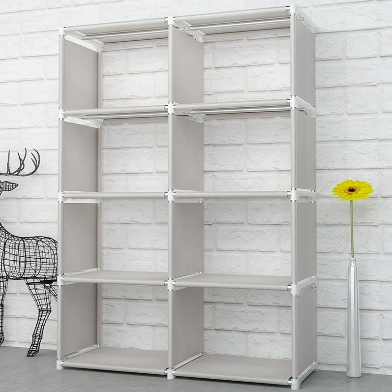 Contemporary Style Plastic Bookshelf Open Bookcase for Living Room