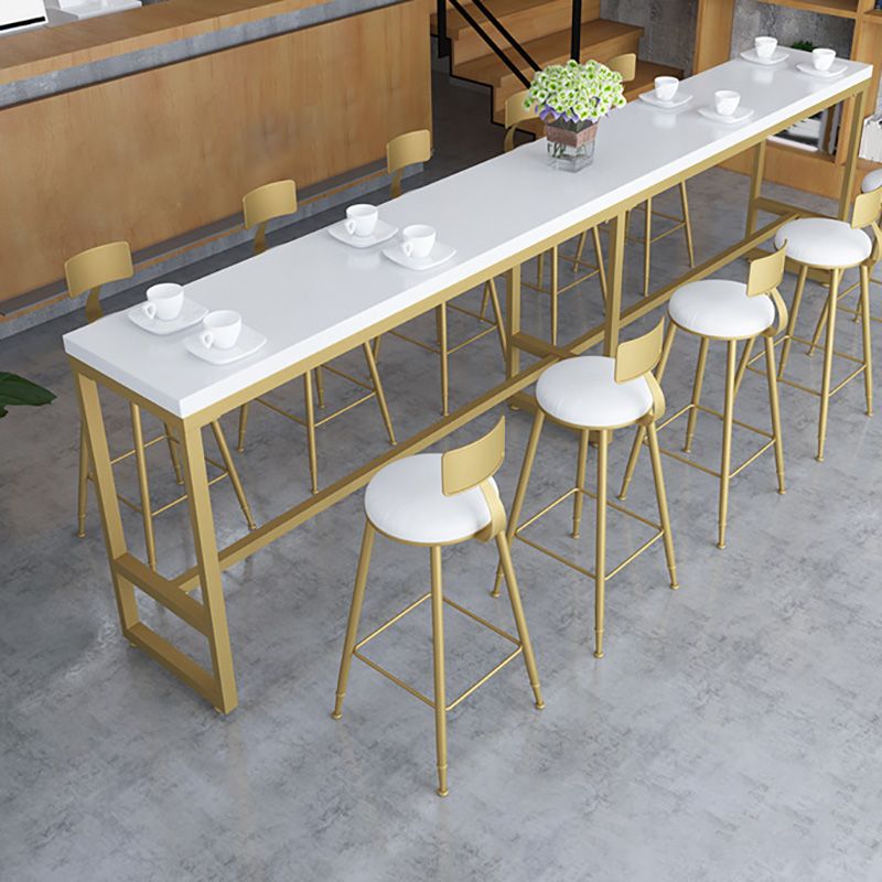 Glam Style Wooden Counter Table Rectangle Counter Table for Home