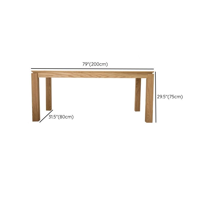 Contemporary 1/4/5 Pieces Furniture Rectangle Solid Wood Dining Set in Natural