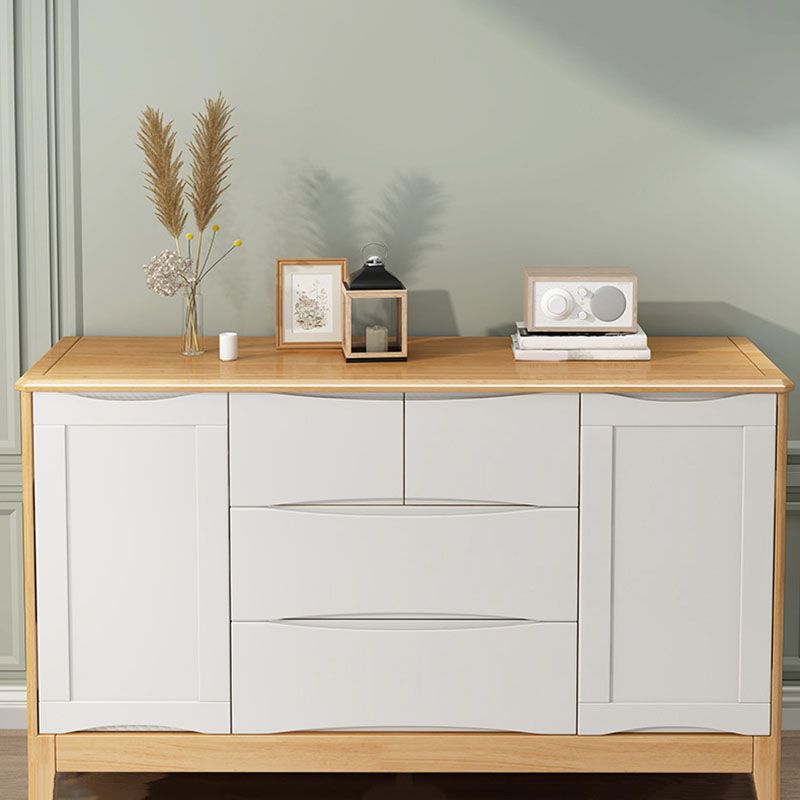 Contemporary Solid Wood Dressers 4 Drawers Storage Chest Dresser