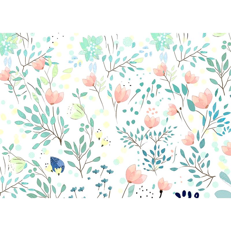 Modern Florentine Wall Mural Non-Woven Waterproof Light Color Wall Art for Bedroom