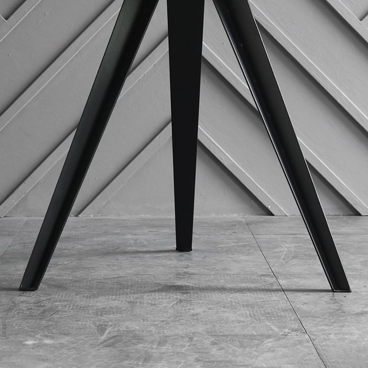 Contemporary Round Shape MDF Table Standard Kitchen Dining Table with Pedestal Base