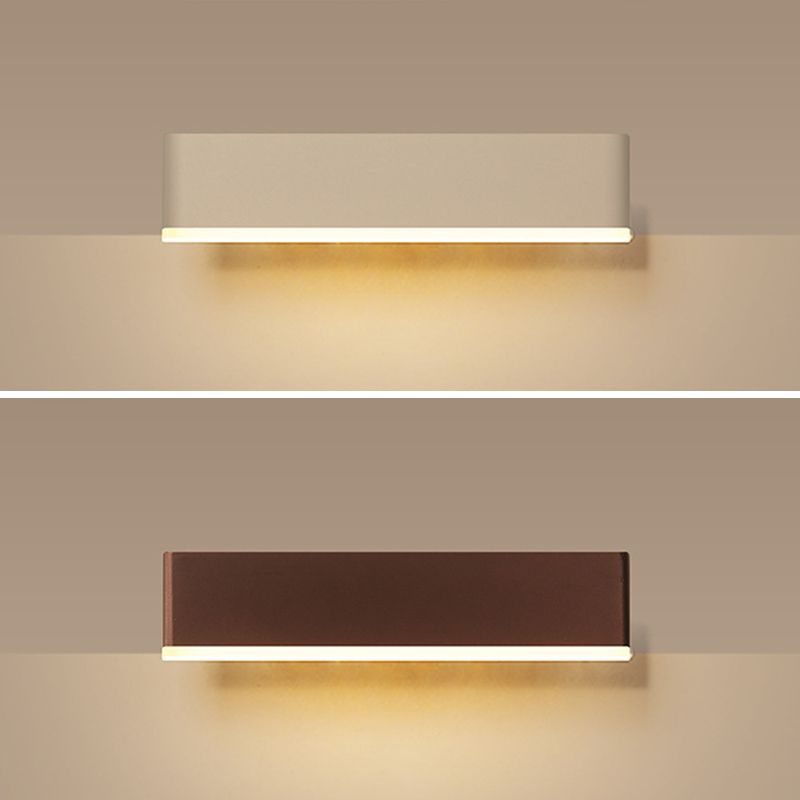 Modern Simple Iron Wall Light Rectangle Shape LED Rotatable Wall Lamp for Bedroom