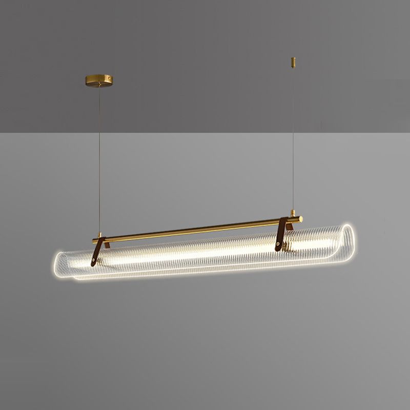 Single Golden/Black Modernism Island Lighting Unique LED Ceiling Light for Kitchen