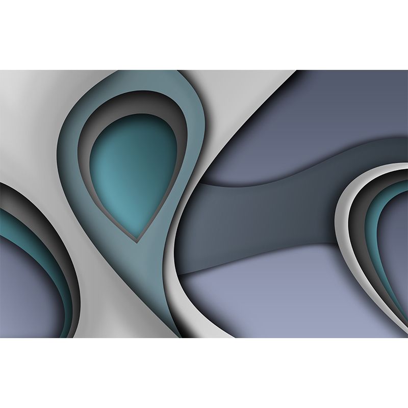 Illustration Stain Resistant Mural Wallpaper Geometric Pattern Sleeping Room Wall Mural