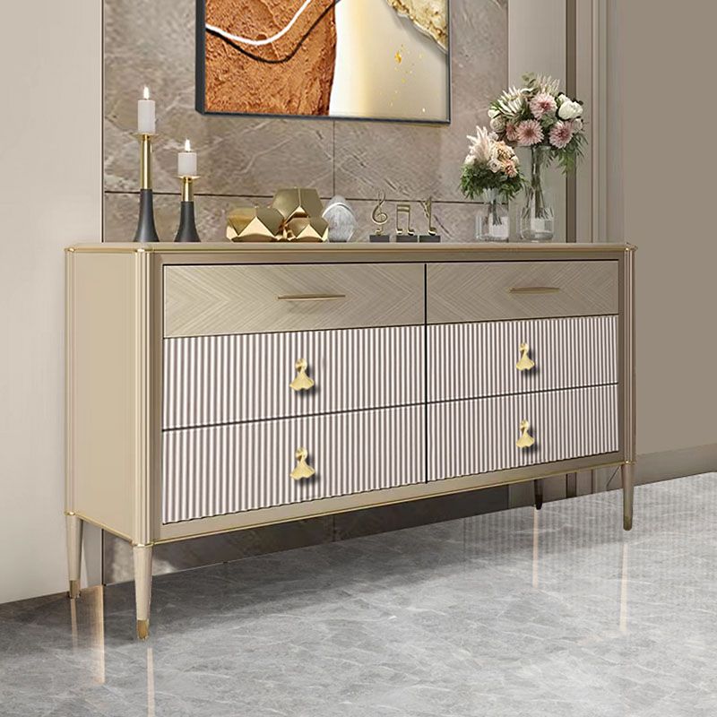 Modern Horizontal Combo Dresser Wood Storage Dresser for Bedroom