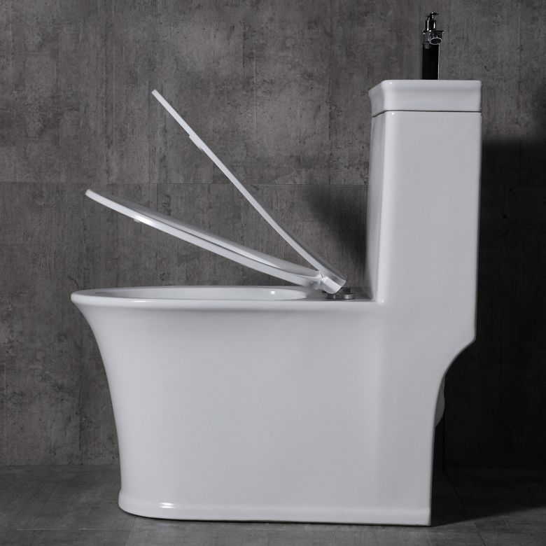 Contemporary Flush Toilet Floor Mount One-Piece Toilet Porcelain Urine Toilet