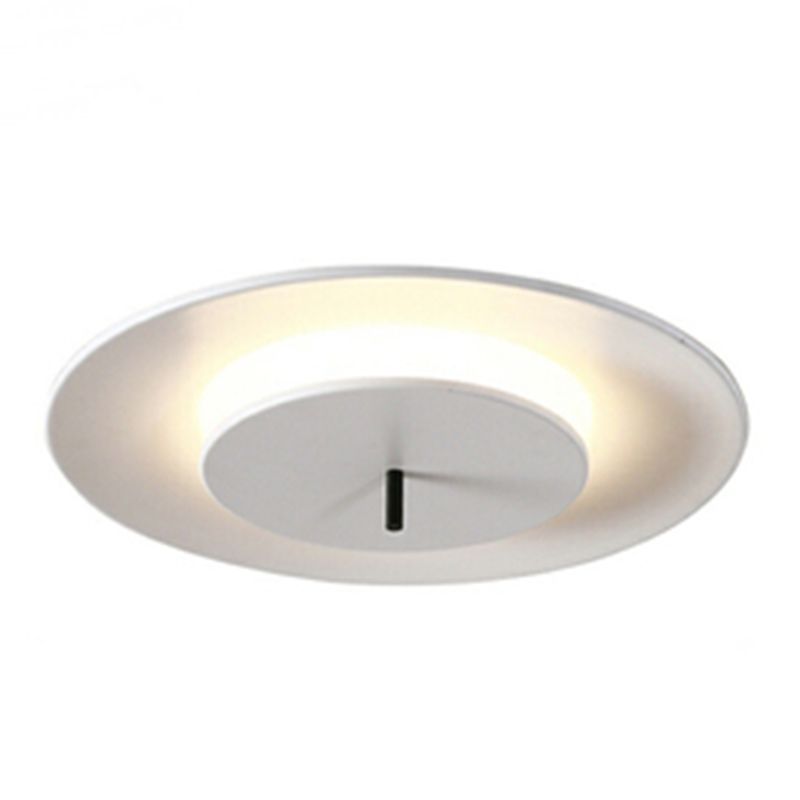 Apparecchio da soffitto circolare a LED in acrilico in stile nordico moderno, ferro laccato, montaggio a incasso