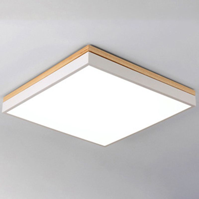 Plafonnier encastré carré en métal de style moderne, 1 tête, montage encastré mené