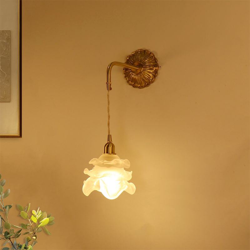 Modern Style Glass Wall Lamp Creative Wall Light Sconce for Bedroom