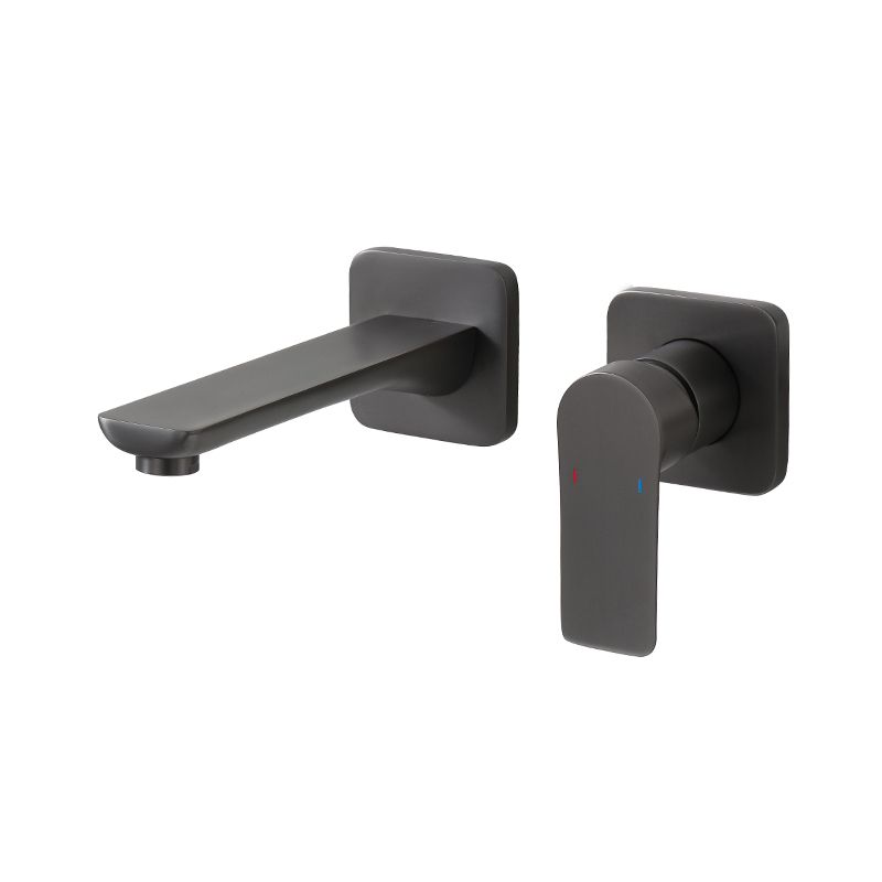 Lever Single-Handle Wall Mounted Modern Low Arc Metal Wall Mount