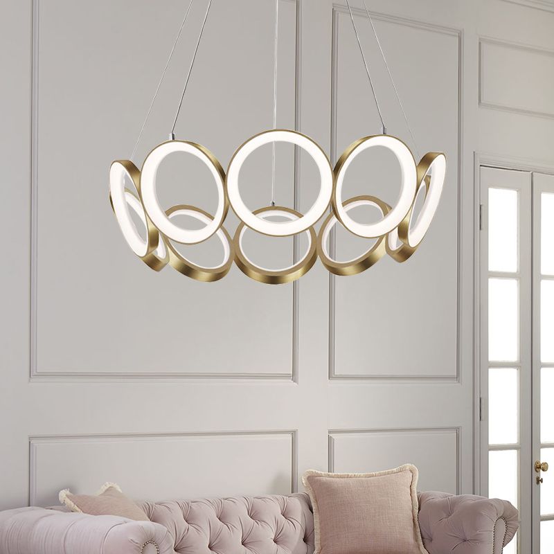 Modern Minimalism Style LED Chandelier Pendant Light Circular Chandelier