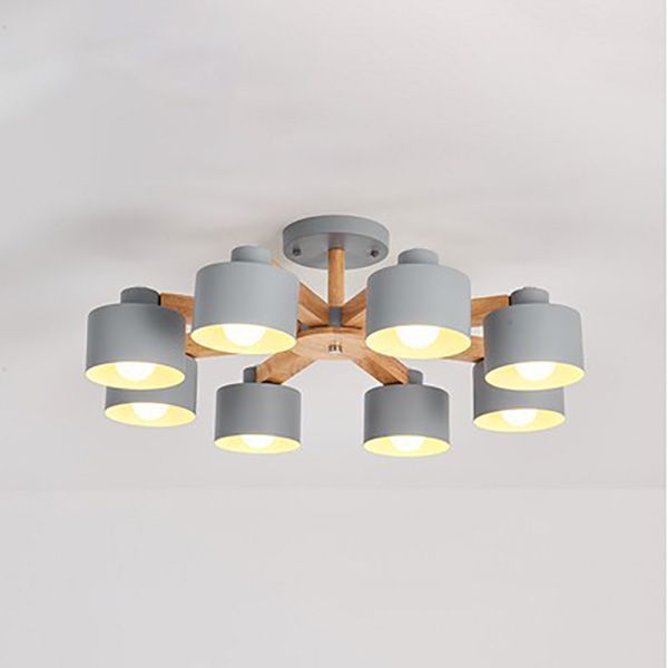 Lampade a sospensione del cilindro in metallo Lampada moderna Multi Lights Suspension Lampada