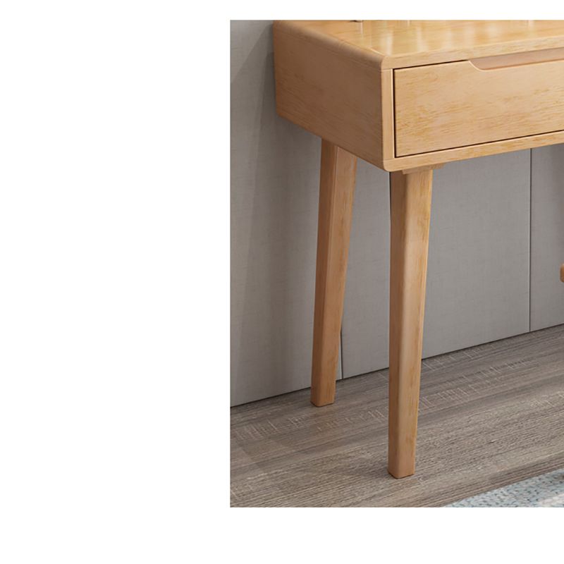 4 Drawers Vanity Set 15.74" Wide Solid Wood Make-up Vanity with Stool