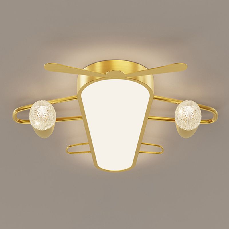 Moderno Techo De La Aeronave Minimalista Del Techo De La Luz De Montaje Del Metal De Oro De La Luz De Montaje Del