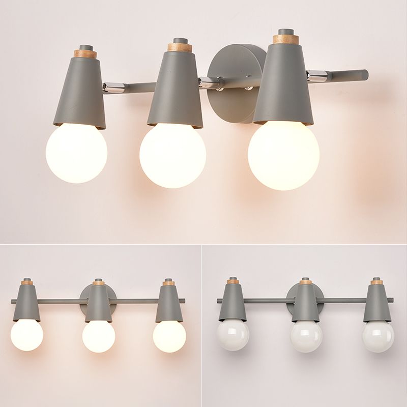 Modern Style Unique Shape Wall Sconce Metal Multi Light Wall Lighting for Bedroom