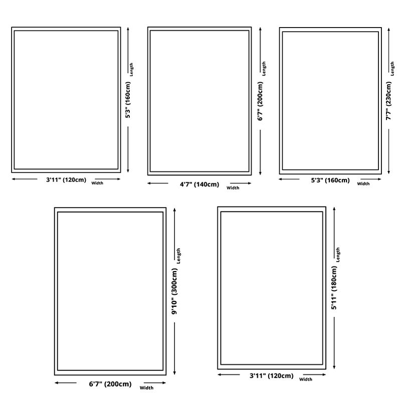 Multi-Color Watercolor Printed Rug Modern Trendy Rectangle Carpet Polyester Stain Resistant Indoor Carpet for Living Room