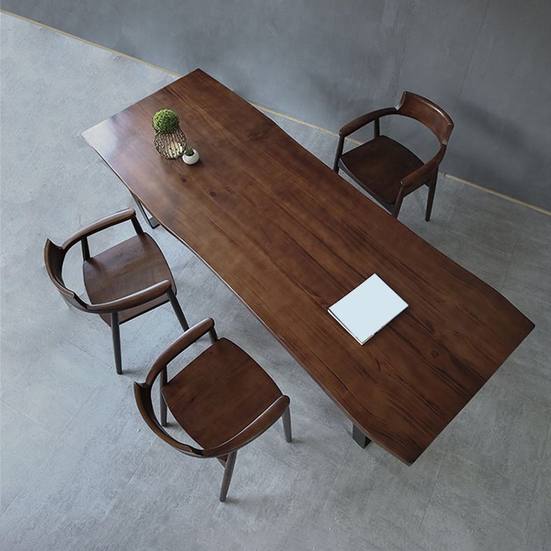 Industrial Solid Wood Dining Table Set 1/2/4 Pisces Dinette Set in Natural