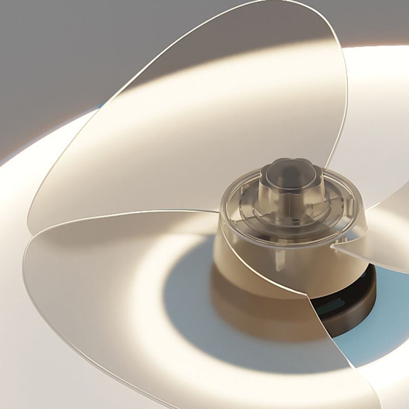 Round Shape Metal Ceiling Fans Kid Style 6 Lights Flush Ceiling Fan