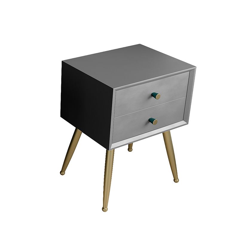 Glam Imitation Wood Nightstand Drawer Storage Legs Included Bed Nightstand