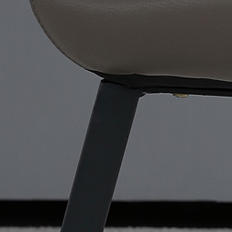Contemporary Dining Chairs Faux Leather Armless Dining Chairs for Home