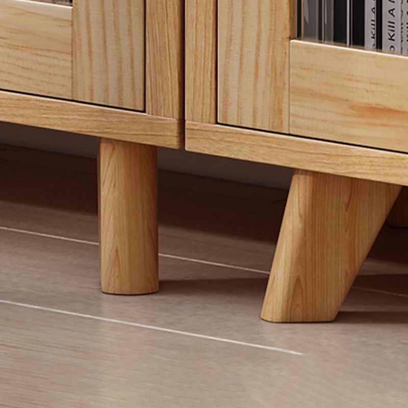 Scandinavian Closed Back Standard Bookshelf Wooden Bookcase with Shelves