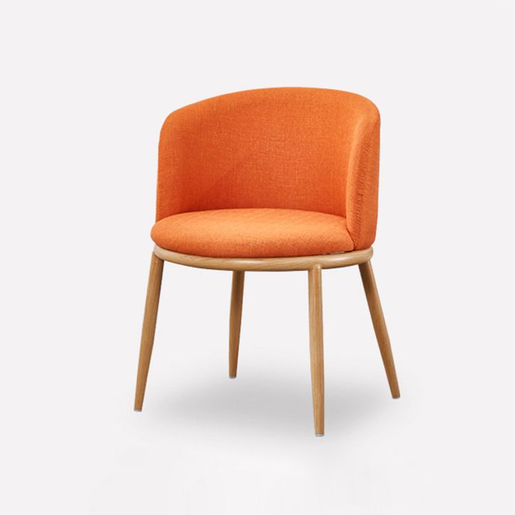 Scandinavian Home Side Chair Parsons Back Metal Upholstered Dining Room Chair
