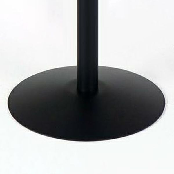 Round Wooden Pub Table Industrial Brown Bistro Bar Table with Metal Pedestal