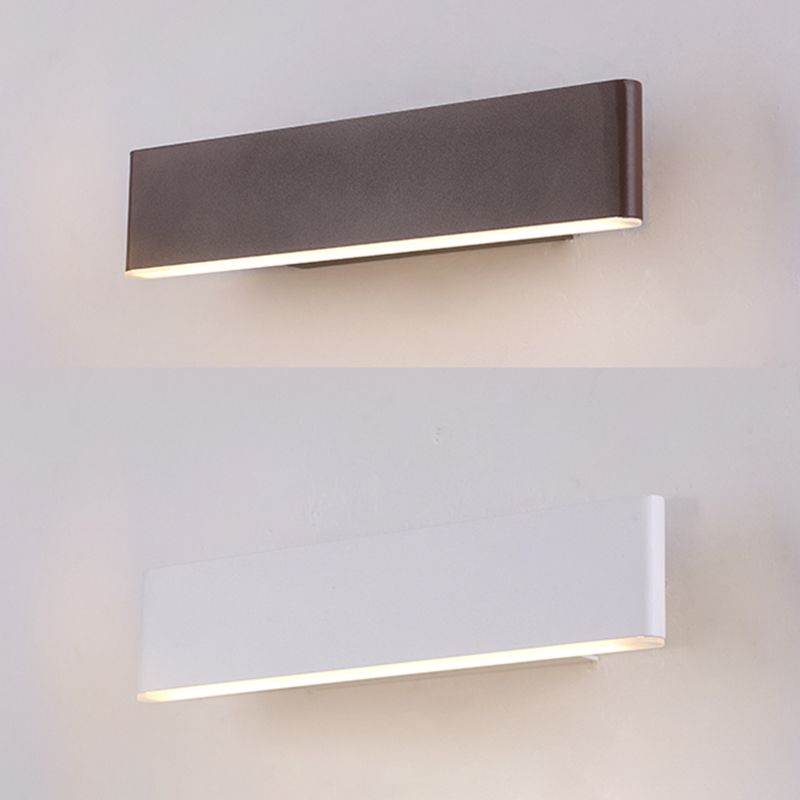 Lámpara de pared giratoria de LED creativo moderno apliques de pared rectangular de aluminio con sombra acrílica