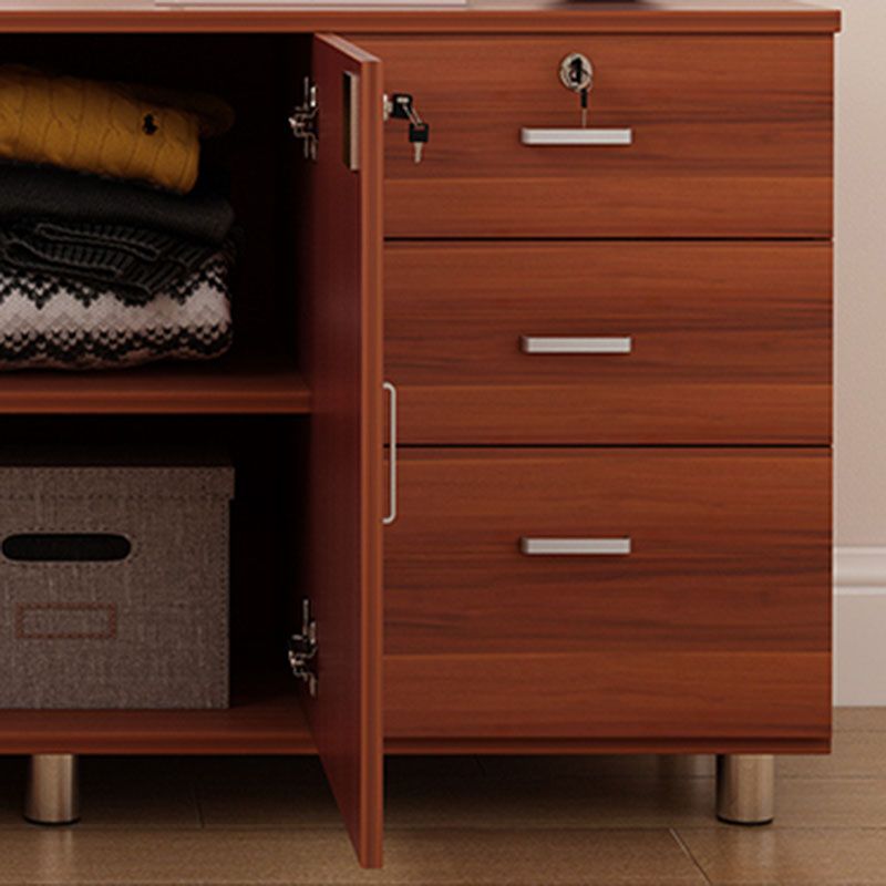 Contemporary Bedroom Engineered Wood Storage Chest Bedroom Chest with Drawers