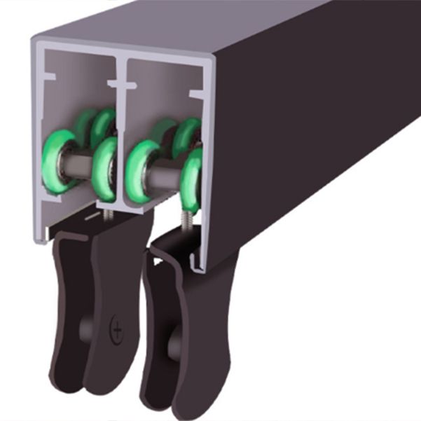 Semi Frameless Double Sliding Shower Door Tempered Glass Shower Screen