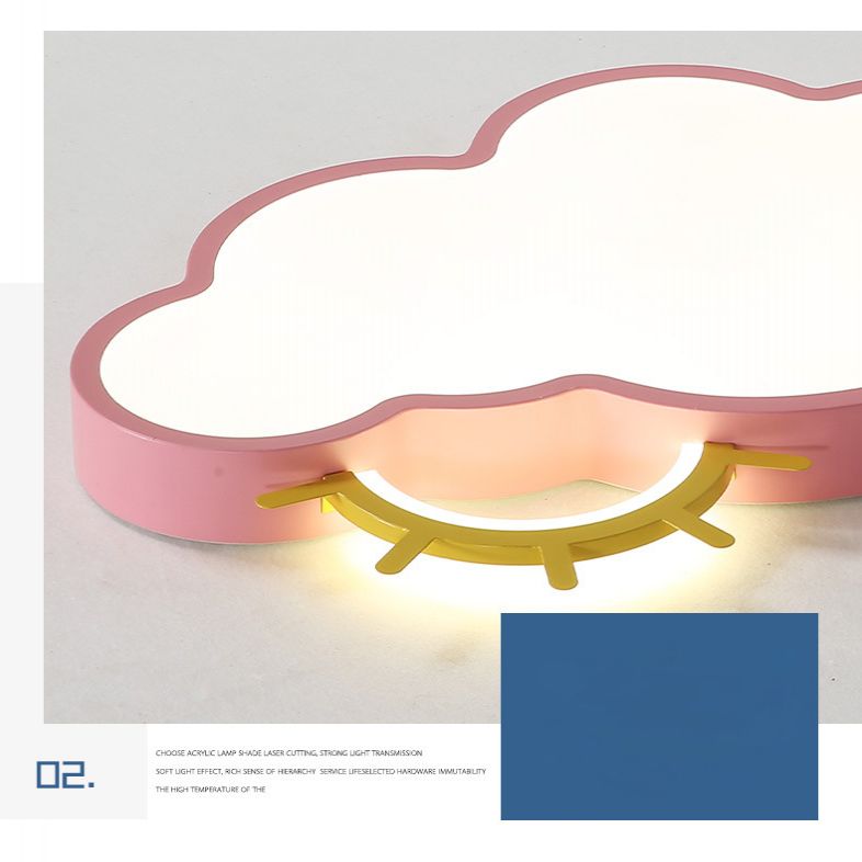 Lampada da incasso a soffitto con nuvola e sole Lampada da incasso a LED in acrilico per cartoni animati per la scuola materna