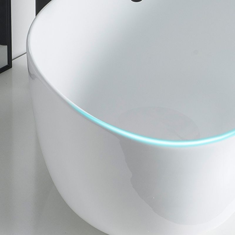 Modern Vessel Sink Round Porcelain with Pop-Up Drain Vessel Bathroom Sink