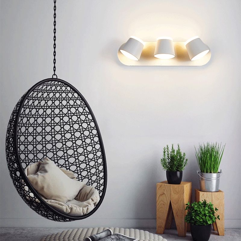 Nordic Style Aluminum Wall Light Geometry Cylinder Rotatable Wall Lamp for Bedroom