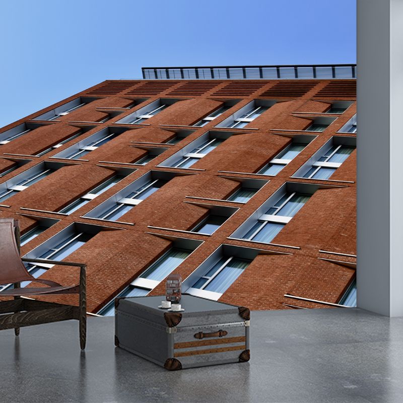 Tall Building Mural Wallpaper for Meeting Room Decoration, Moisture Resistant