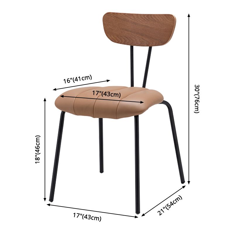 Nordic Style Solid Wood Dining Room Chair Open Back Dining Side Chair for Home Use