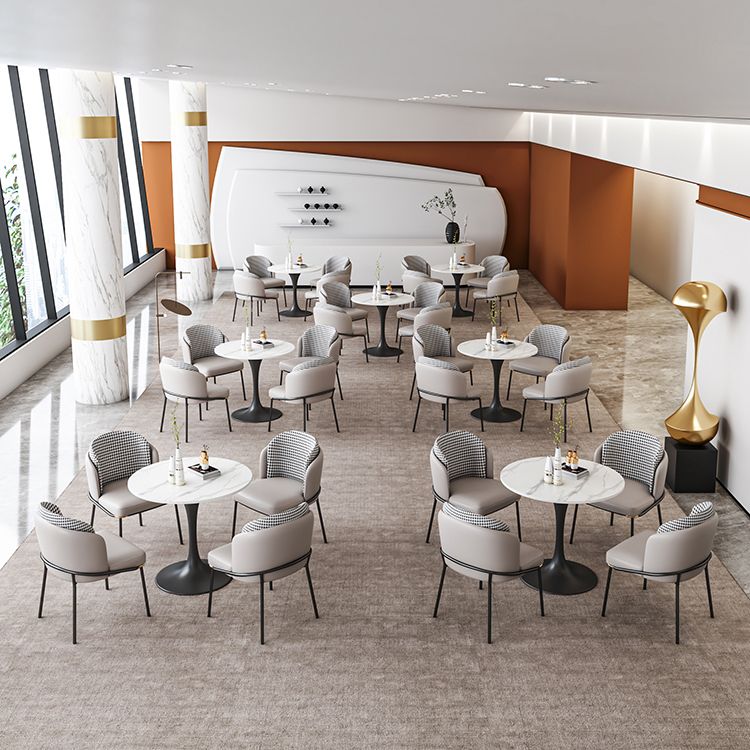 Modern Sintered Stone Dinette Set with Round Shape Table Dining Room Furniture for Dining Room