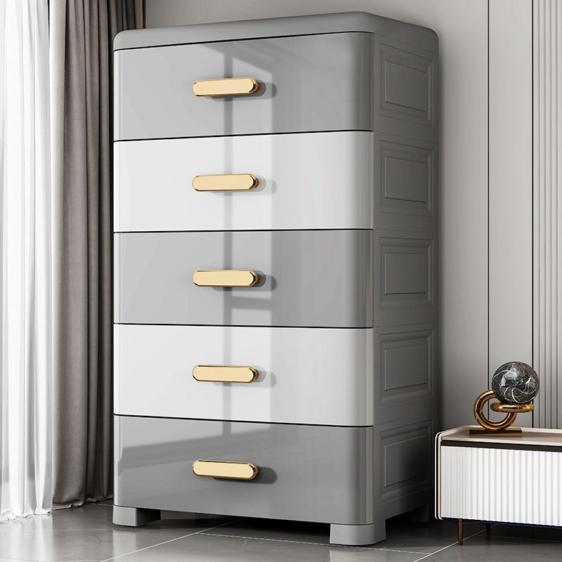 Rectangular Plastic Wardrobe Teen Style Bedroom Storage Cabinet