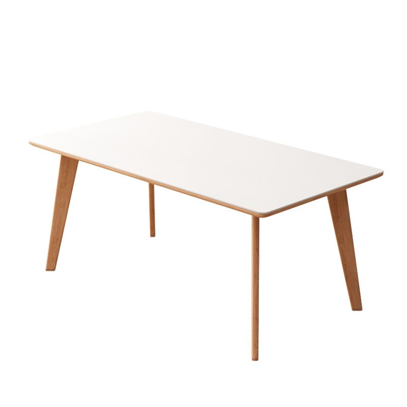 Contemporary Kitchen Dinner Table Rectangle 4 Legs Dining Table