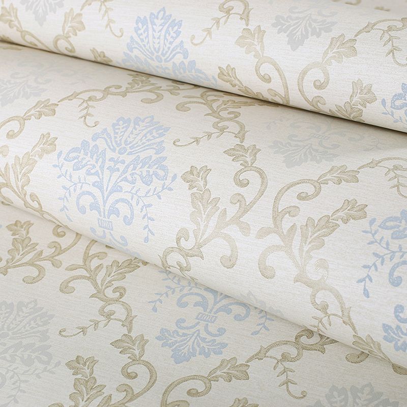 Latticework Jacquard Wallpaper Antique 3D Embossed Wall Covering in Soft Color for Accent Wall