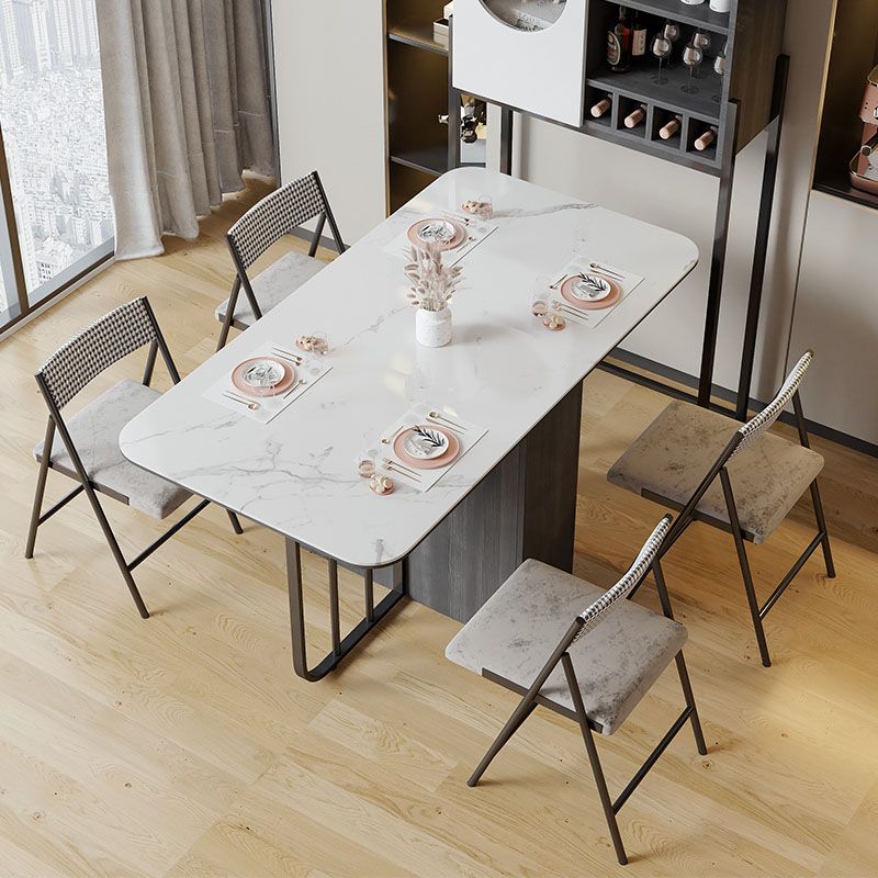 Modern Furniture Dining Set 1/3/5 Pcs Folding Table with Dining Upholstered Chairs